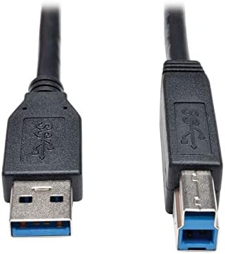 Tripp Lite 10-Feet USB 3.0 SuperSpeed Device Cable 5Gbps AB M/M, Black (U322-010-BK)