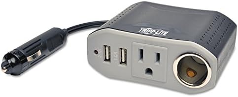 Tripp Lite 100W Car Power Inverter with 1 Outlet & 2 USB Charging Ports, Auto Inverter
