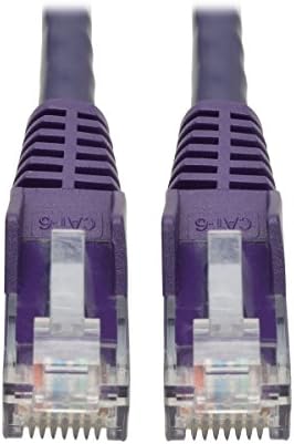 Tripp Lite 15ft Cat6 Gigabit Ethernet Snagless Molded Patch Cable UTP Purple RJ45 M/M 15'