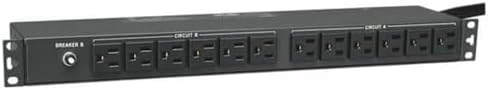 Tripp Lite 24 Outlet Horizontal 1U Rackmount PDU, 15 Amps, 120V, 15ft Cord
