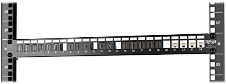 Tripp Lite 24-Port 1U Shielded Blank Cutouts Patch Panel, Rackmount