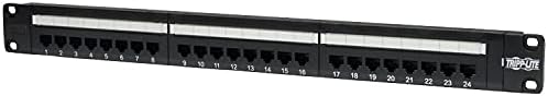 Tripp Lite 24-Port Cat5e Patch Panel, Punchdown 110 IDC Termination, RJ45 Ethernet