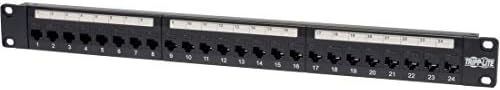 Tripp Lite 24-Port Cat6 / Cat5 Ethernet Patch Panel, Feedthrough Patch (RJ45 to RJ45)