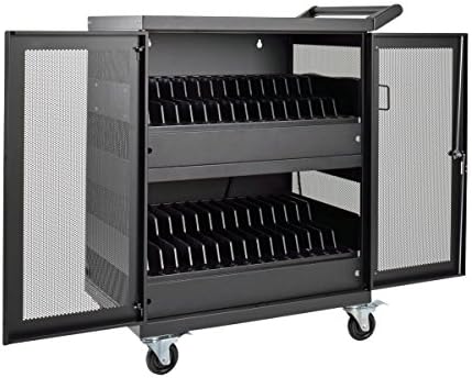 Tripp Lite 32-Port AC Charging Cart Storage Station for Chromebooks, Laptops & Tablets