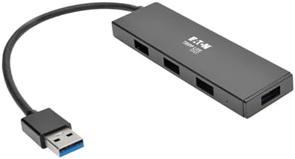 Tripp Lite 4-Port Portable Slim USB 3.0 Super Speed Hub with Built in Cable (U360-004-SLIM)