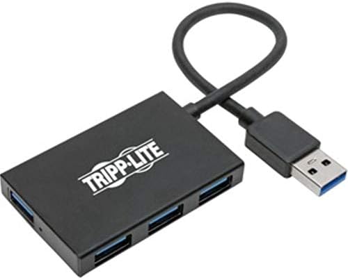 Tripp Lite 4-Port USB 3.0 Hub, Portable USB Splitter for USB Charging and Data Transfer, 5 Gbps