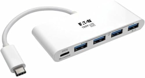 Tripp Lite 4-Port USB 3.1 Gen 1 USB-C to USB-A Portable Hub with x4 USB-A & USB-C Charging Port