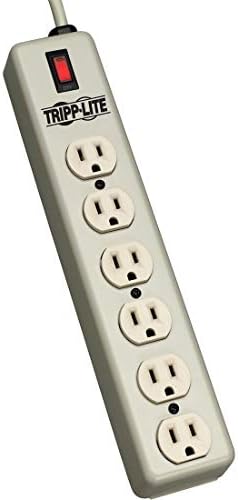 Tripp Lite 6SPDX-15 Heavy Duty Metal Beige Power Strip 6 Outlets