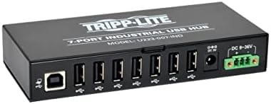 Tripp Lite 7-Port Rugged Industrial USB 2.0 Hi-Speed Hub w 15KV ESD Immunity and metal case