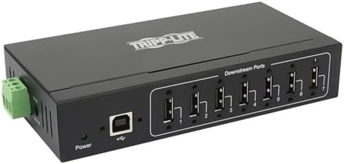 Tripp Lite 7-Port USB 2.0 Hub, Industrial Grade Hub USB 2.0, 15 kv ESD Immunity