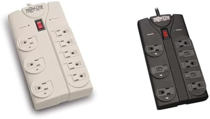 Tripp Lite 8 Outlet Surge Protector Power Strip with 8ft Cord, Right Angle Plug