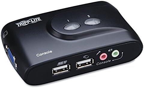Tripp Lite B004-VUA2-K-R 2 Port USB KVM Switch w Audio and Cables