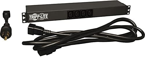 Tripp Lite Basic PDU, 14 Outlets (12 C13, 2 C19), 100-240V, C20 with L6-20P Adapter, 1.6-3.8kW