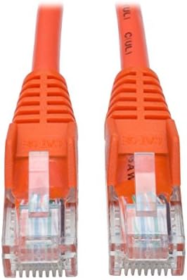 Tripp Lite Cat5 Cat5e Snagless Molded Patch Cable UTP Orange RJ45 M/M 25' (N001-025-OR)