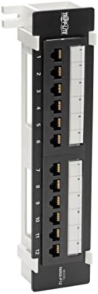 Tripp Lite Cat5 / Cat5e Wall-Mount PoE+ Compliant Patch Panel 12-Port 110/Krone 568A/B RJ45
