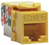 Tripp Lite Cat6/Cat5e 110 Style Punch Down Keystone Jack Yellow TAA GSA (N238-001-YW)