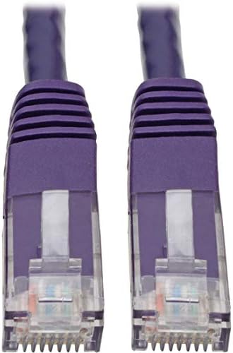 Tripp Lite Cat6 Cat5e Gigabit Molded Patch Cable RJ45 M/M 550MHz, Purple