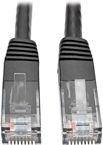Tripp Lite Cat6 Cat5e Gigabit Molded Patch Cable RJ45 M/M 550MHz, Black