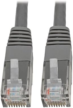 Tripp Lite Cat6 Cat5e Gigabit Molded Patch Cable RJ45 M/M 550MHz, Gray