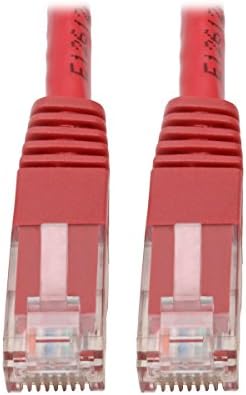 Tripp Lite Cat6 Cat5e Gigabit Molded Patch Cable RJ45 M/M 550MHz, Red
