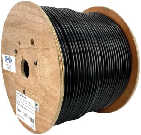 Tripp Lite Cat6/Cat6e Bulk Ethernet Cable, Solid 23 AWG, 600 MHz, 1Gbps, 1000 ft.