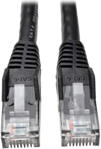 Tripp Lite Cat6 Gigabit Ethernet Snagless Molded Patch Cable 24 AWG 550MHz Premium UTP, Black