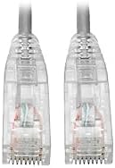 Tripp Lite Cat6 Gigabit Patch Cable, RJ45 M/M, Gigabit, Snagless, Molded, Slim, Gray