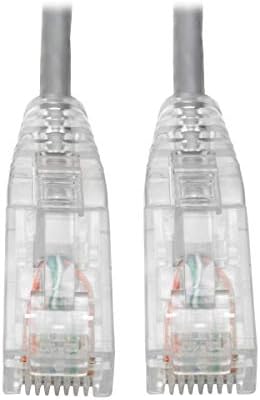 Tripp Lite Cat6 Gigabit Patch Cable Snagless RJ45 Molded Slim Gray 6in(N201-S6N-GY)