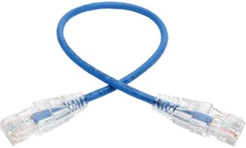 Tripp Lite Cat6 Gigabit Snagless Molded Slim UTP Patch Cable RJ45 M/M, Blue, 1' (N201-S01-BL)