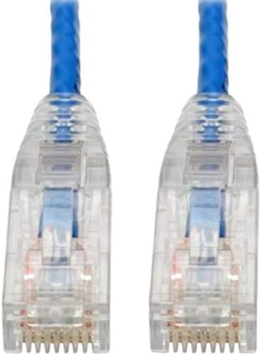 Tripp Lite Cat6 Gigabit Snagless Molded Slim UTP Patch Cable RJ45 M/M Blue 6in 6' (N201-S6N-BL)