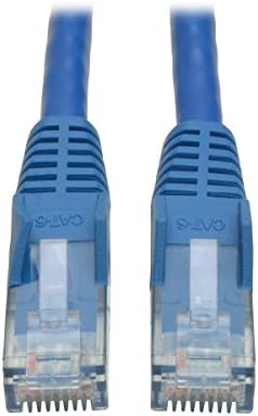 Tripp Lite Cat6 Gigabit Snagless Molded UTP Patch Ethernet Cable, RJ45 Male-to-Male Cable, Blue