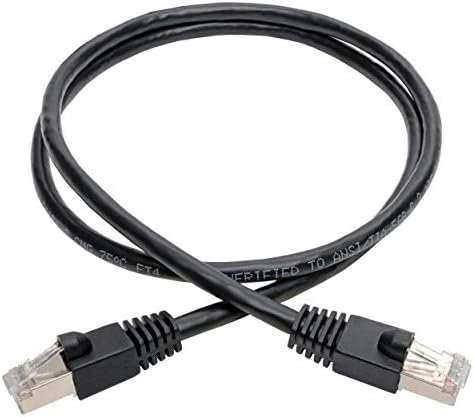 Tripp Lite Cat6a 10G Ethernet Cable, Snagless Molded STP Network Patch Cable (RJ45 M/M), Black