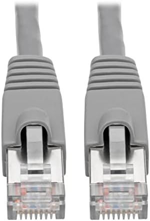 Tripp Lite Cat6a 10G Ethernet Cable, Snagless Molded STP Network Patch Cable (RJ45 M/M), Gray