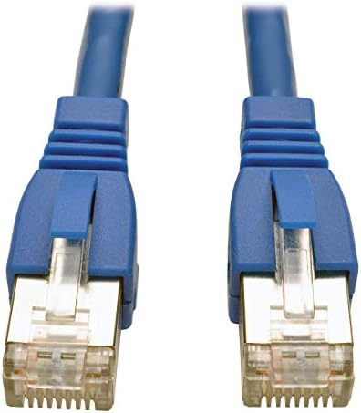 Tripp Lite Cat6a 10G Ethernet Cable, Snagless Molded STP Network Patch Cable (RJ45 M/M), Blue