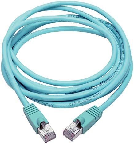 Tripp Lite Cat6a 10G Ethernet Cable, Snagless Molded STP Network Patch Cable (RJ45 M/M), Blue