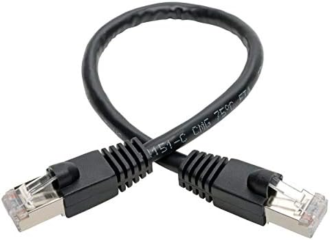 Tripp Lite Cat6a 10G Ethernet Cable, Snagless Molded STP Network Patch Cable (RJ45 M/M), Black