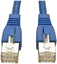 Tripp Lite Cat6a 10G Ethernet Cable, Snagless Molded STP Network Patch Cable (RJ45 M/M), Blue