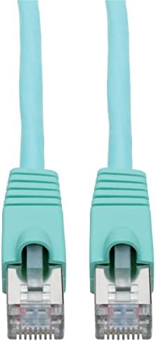 Tripp Lite Cat6a 10G Ethernet Cable, Snagless Molded STP Network Patch Cable (RJ45 M/M), Aqua