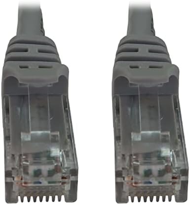 Tripp Lite Cat6a 10G Ethernet Cable, Snagless Molded UTP Network Patch Cable (RJ45 M/M), Gray