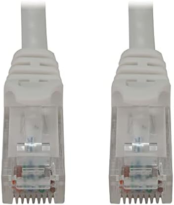 Tripp Lite Cat6a 10G Ethernet Cable, Snagless Molded UTP Network Patch Cable (RJ45 M/M), White