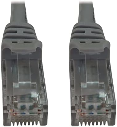 Tripp Lite Cat6a 10G Ethernet Cable, Snagless Molded UTP Network Patch Cable (RJ45 M/M), Gray