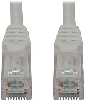 Tripp Lite Cat6a 10G Ethernet Cable, Snagless Molded UTP Network Patch Cable (RJ45 M/M), White