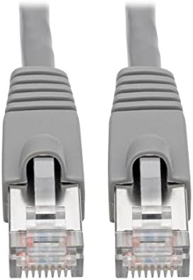 Tripp Lite Cat6a Snagless Shielded STP Network Patch Cable 10G Certified, PoE, Gray