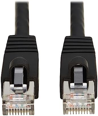 Tripp Lite Cat8 40G PoE Shielded Ethernet Cable, 1 Foot / 0.3 Meters, Black, High Speed