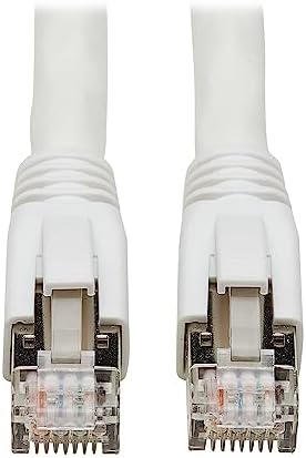 Tripp Lite Cat8 40G PoE Shielded Ethernet Cable, 15 Feet / 4.6 Meters, White, High Speed