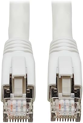 Tripp Lite Cat8 40G PoE Shielded Ethernet Cable, 2 Feet / 0.6 Meters, White, High Speed