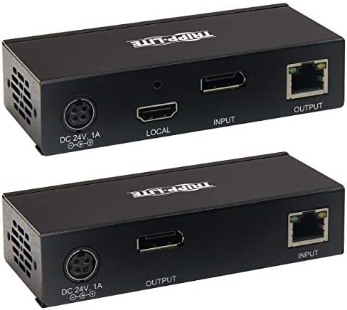 Tripp Lite DisplayPort Over Cat6 Extender Kit KVM Support USB 4K PoC TAA (B127-1A1-BDBD)