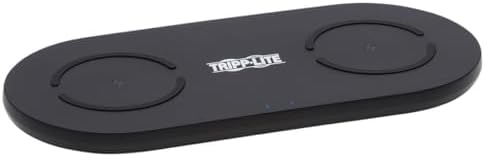 Tripp Lite Dual Wireless Charging Pad Qi-Certified for iPhone Android Black (U280-Q02FL-BK)