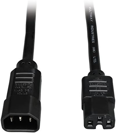 Tripp Lite Heavy Duty Computer Power Cord C14 to C15, 15A, 14 AWG, IEC-320-C14 to IEC-320-C15