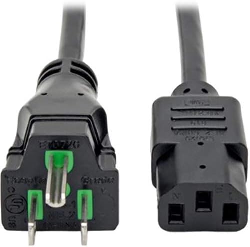Tripp Lite Hospital-Grade Computer Power Cord, 15A, 14 AWG (NEMA 5-15P to IEC-320-C13)
